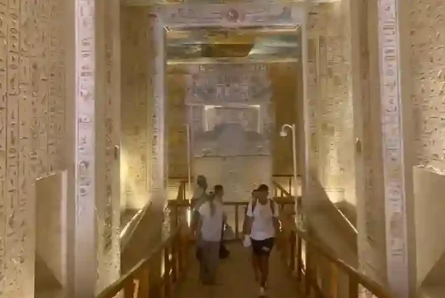 Ancient royal tombs in the Valley of the Kings Luxor.