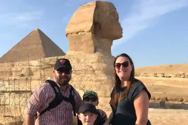 The Great Sphinx guardian during private Cairo tour.