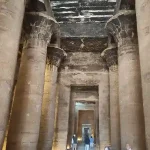Colossi of Memnon statues Luxor on the way to Abu Simbel