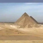 The Great Pyramid of Khufu ancient world wonder Giza.