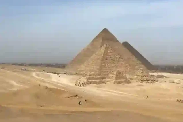 The Great Pyramid of Khufu ancient world wonder Giza.