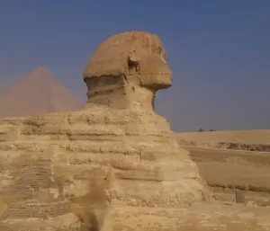 The Great Sphinx of Giza during Cairo day trip adventure.