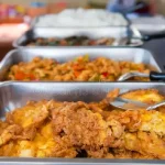 Delicious open buffet lunch at Paradise Island restaurant.