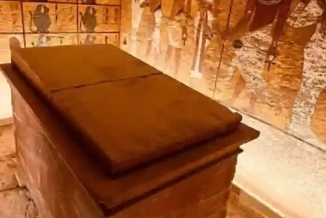 Vibrant ancient colors inside the Valley of the Kings.