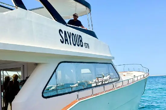 VIP yacht experience featuring luxury private boat Hurghada rental service.